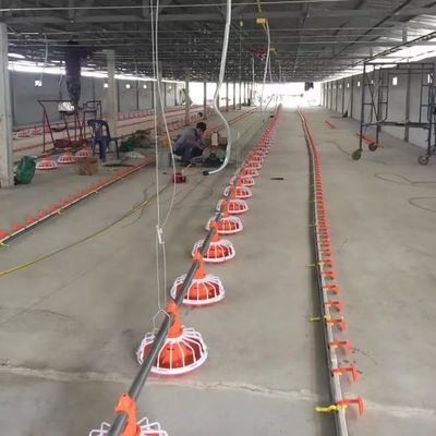 14 grelhas Equipamento de criação de frangos de corte 3 panelas/3m Equipamento de criação de aves de corte