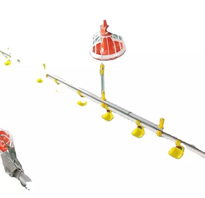Diâmetro 25mm Máquina de Criação de Aves Tubo Galvanizado Linha de Alimentação de Aves