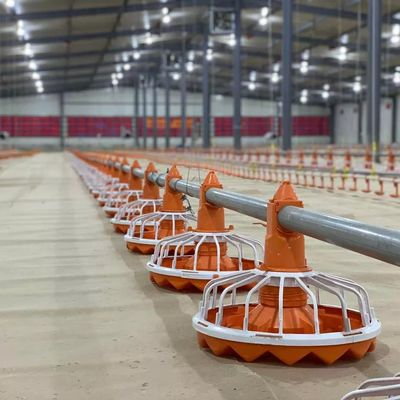 Diâmetro 45mm Equipamento para avicultura Tubo de alimentação de aço galvanizado para produtos de frangos de corte